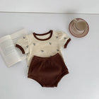 MILANCEL 2023 Summer Baby Clothing Set Floral Tee And Bloomer2 Pcs Suit Baby Clothes