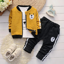 Baby Boy Clothing Set Fashion Cotton Hooded Tops+Pants 3pcs Outfits Infant Boys Tracksuit Newborn Kids Clothes Sets