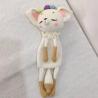 Baby Security Blanket Towel Feeding Bib Soft Towel Cotton Burping Cloth Infant Shower Gift Knitted Lovely Animal Rattle Sleep To
