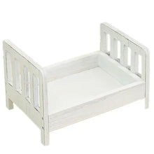 Infant Posing Sofa Retro Wood Bed Newborn Photography Props Detachable Background Baby Growth Memorial For Baby Boys Studio Use