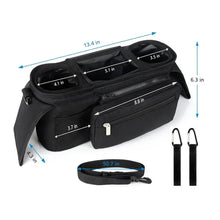 Baby Stroller Storage Pouch, Waterproof Hanging Bag, Multi-Function Basket, Stroller Organizer with Zipper, Anti-Drop