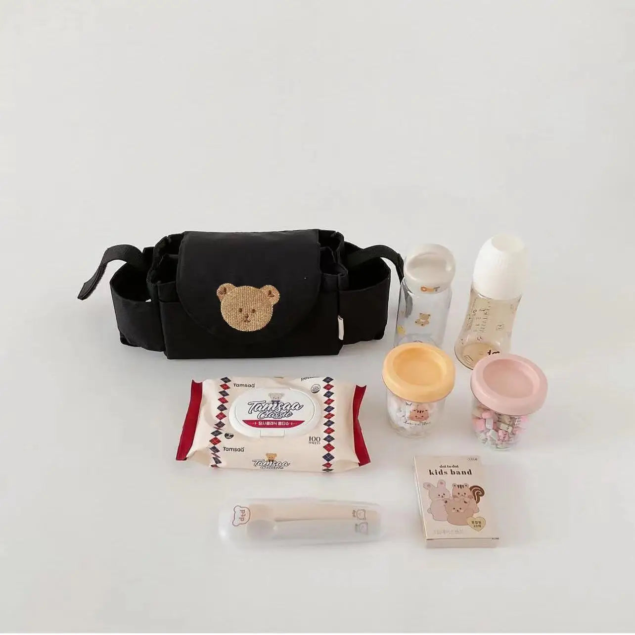 Baby Stroller Bag Pram Organizer Baby Accessories Cup Holder Newborn Trolley Portable Travel Car Bags for Carriages Universal