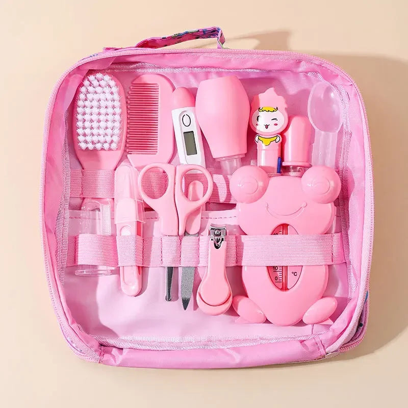 Brush Set with Hair Healthcare Baby Kit - 13PCS Essentials Wash Thermometer Nail Clipper for Newborn Care