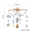 Baby Crib Mobile Bed Bell Soft Felt Hot Air Balloon Wind Chime Pendant Bed Bell Wooden Newborn Comfort Bed Bell Toys Baby Gift