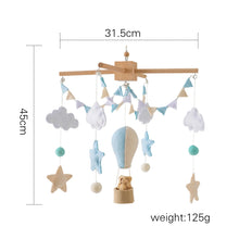 Baby Crib Mobile Bed Bell Soft Felt Hot Air Balloon Wind Chime Pendant Bed Bell Wooden Newborn Comfort Bed Bell Toys Baby Gift