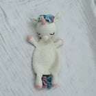 Baby Security Blanket Towel Feeding Bib Soft Towel Cotton Burping Cloth Infant Shower Gift Knitted Lovely Animal Rattle Sleep To