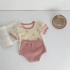 MILANCEL 2023 Summer Baby Clothing Set Floral Tee And Bloomer2 Pcs Suit Baby Clothes