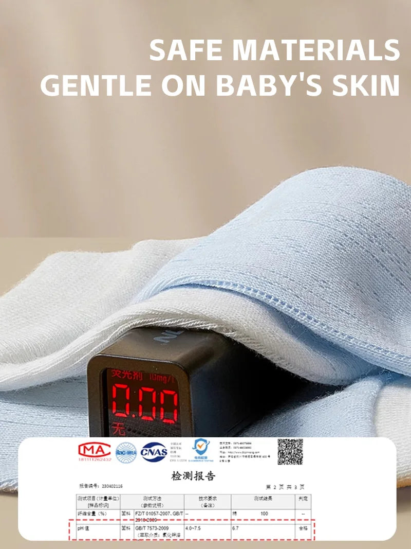 Baby Scratch-Proof Gloves Newborn Breathable Pure Cotton Protective Gloves 0-6 M Baby Essentials Must-Haves for Boys & Girls