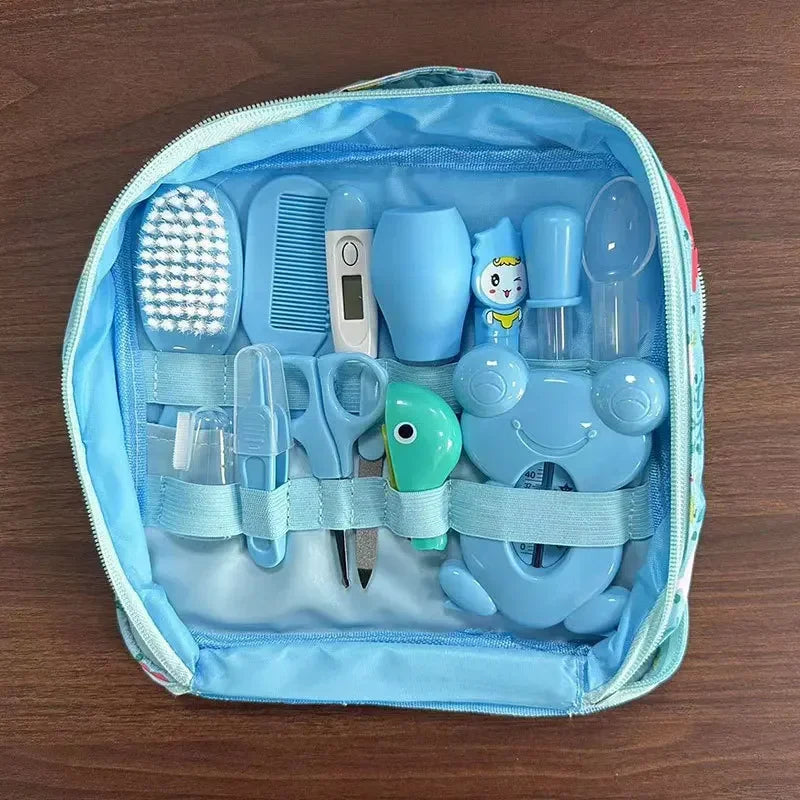 Brush Set with Hair Healthcare Baby Kit - 13PCS Essentials Wash Thermometer Nail Clipper for Newborn Care