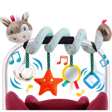 Baby Car Seat Toys Activity Stroller Toy for Boys Girls 0 3 6 9 10 12 Months, Spiral Hanging Plush Toys, Baby Stocking Stuffers