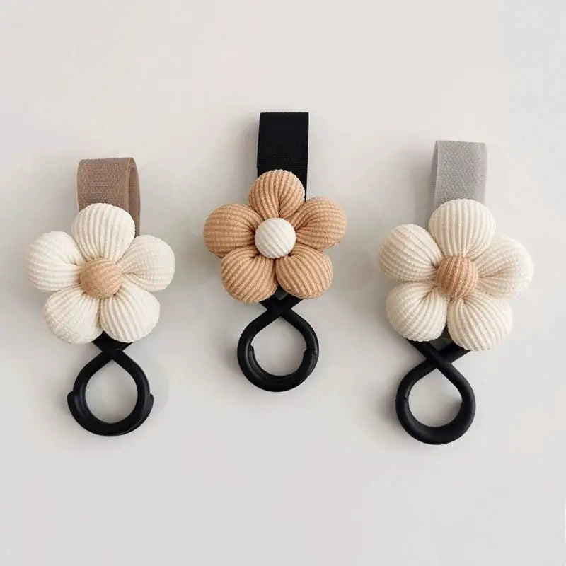 Newborn Essentials Storage Accessory; Sweet Flower Design Stroller Bag and Umbrella Hook