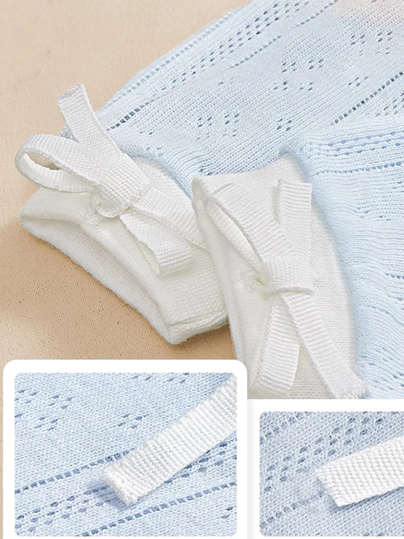 Baby Scratch-Proof Gloves Newborn Breathable Pure Cotton Protective Gloves 0-6 M Baby Essentials Must-Haves for Boys & Girls