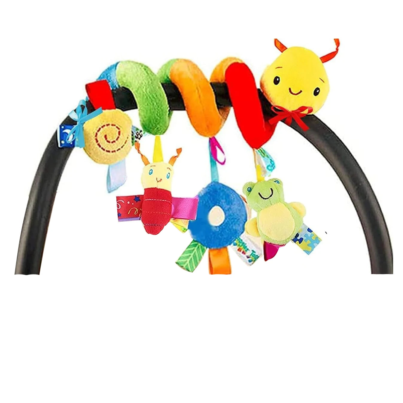 Baby Car Seat Toys Activity Stroller Toy for Boys Girls 0 3 6 9 10 12 Months, Spiral Hanging Plush Toys, Baby Stocking Stuffers