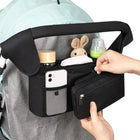 Baby Stroller Storage Pouch, Waterproof Hanging Bag, Multi-Function Basket, Stroller Organizer with Zipper, Anti-Drop