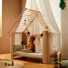 Factory Direct Handmade Wooden Baby Bed Wooden Cradle Adjustable Multi-Functional Premium Pine Wood Baby Bed with Mattress
